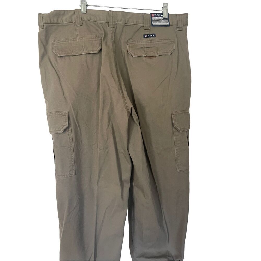 Chaps Men's Straight Leg Cargo Brown Pants Size 38/30 - Picture 4 of 10